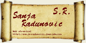 Sanja Radunović vizit kartica